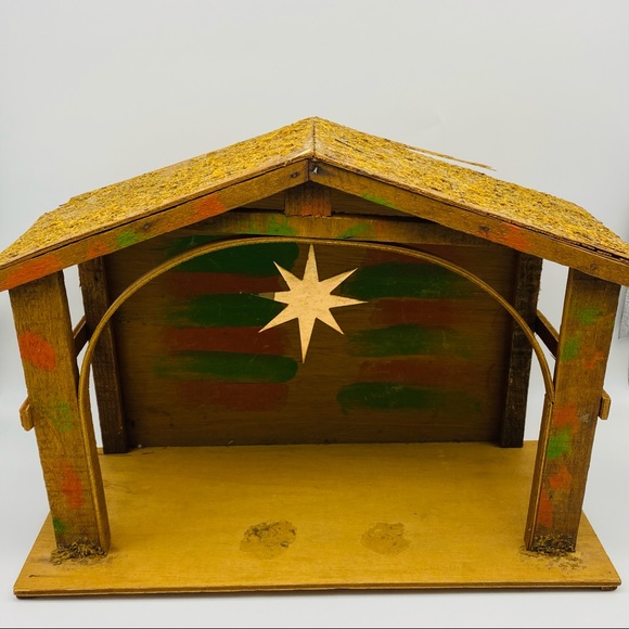 Vintage 9 Piece Nativity Set Made in Japan Handprinted Chalkware - Picture 2 of 16